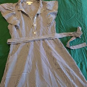 Monteau Blue Striped Dress
